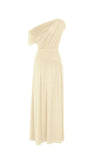 Valencia One - Shoulder Pleated Maxi Dress - Fashion Pov