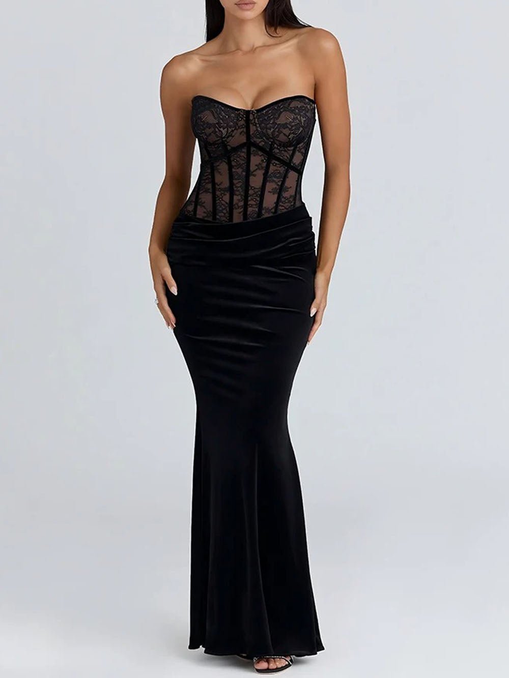 Valentina Lace Corset Maxi Dress - Fashion Pov