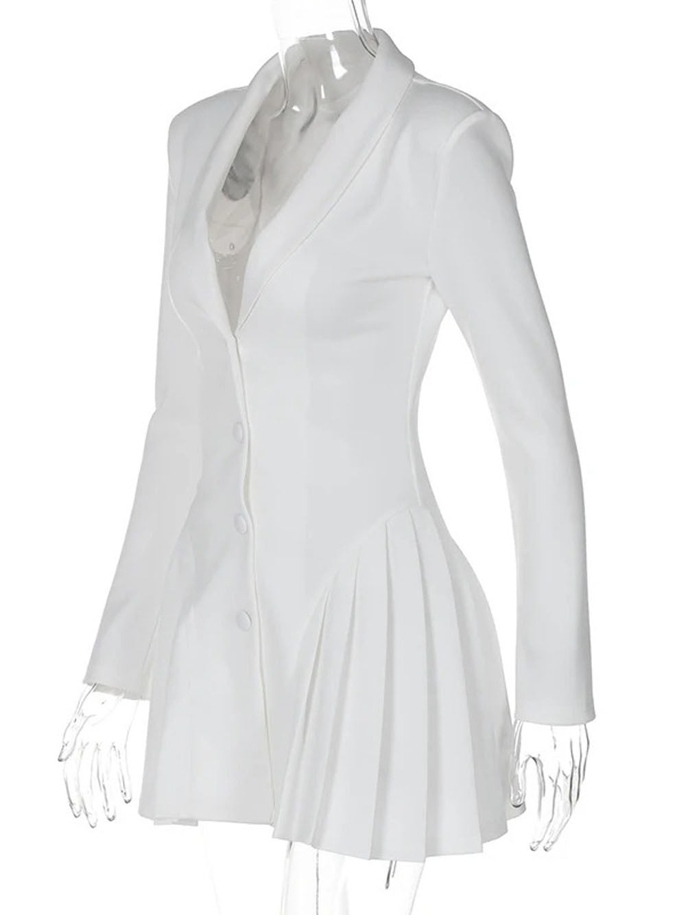 Valeria Single Breasted Mini Dress - Fashion Pov