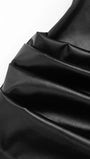 Vivienne Ruched Faux Leather Mini Dress - Fashion Pov