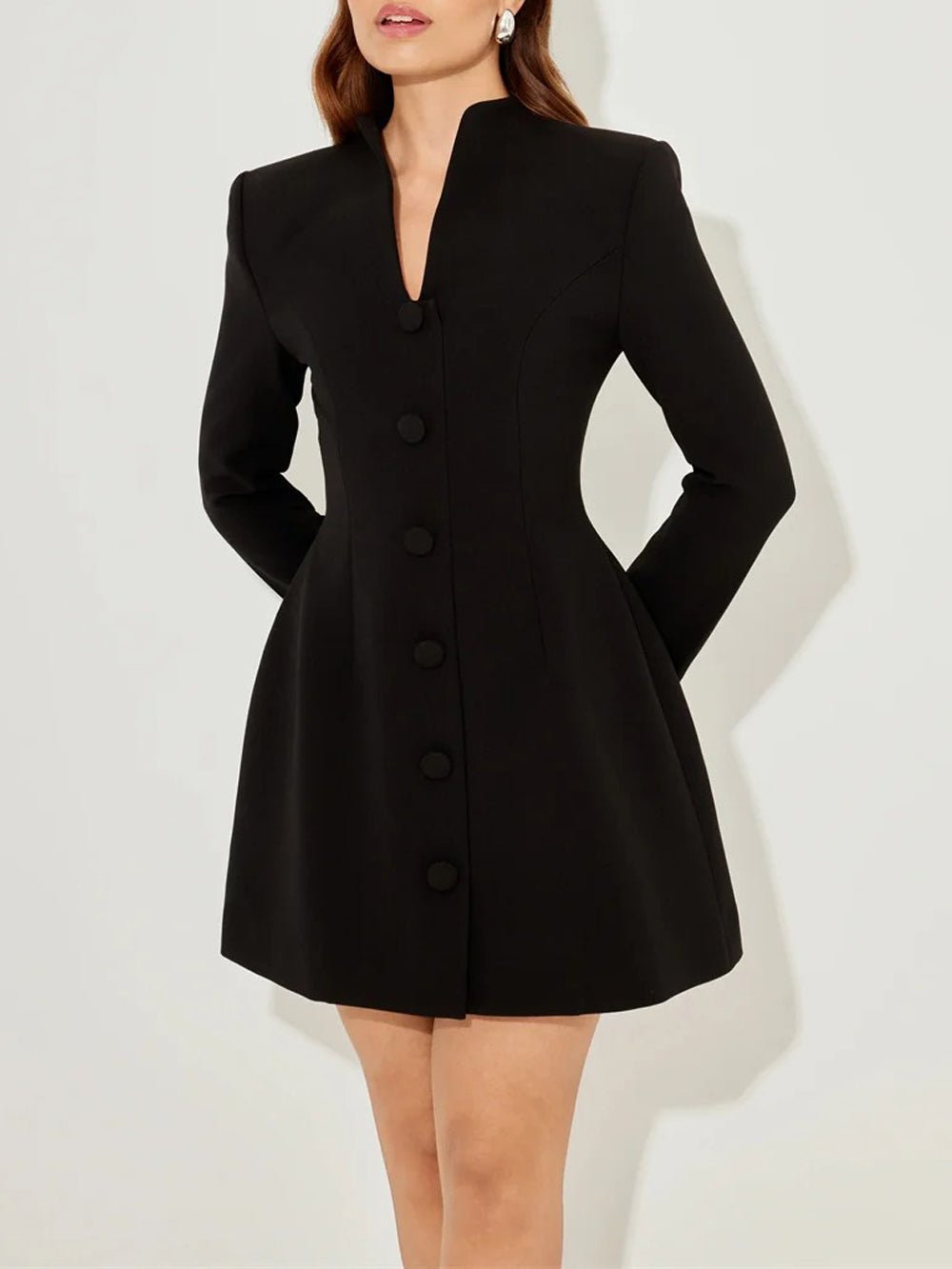 Vivienne Tailored Collar Mini Dress - Fashion Pov