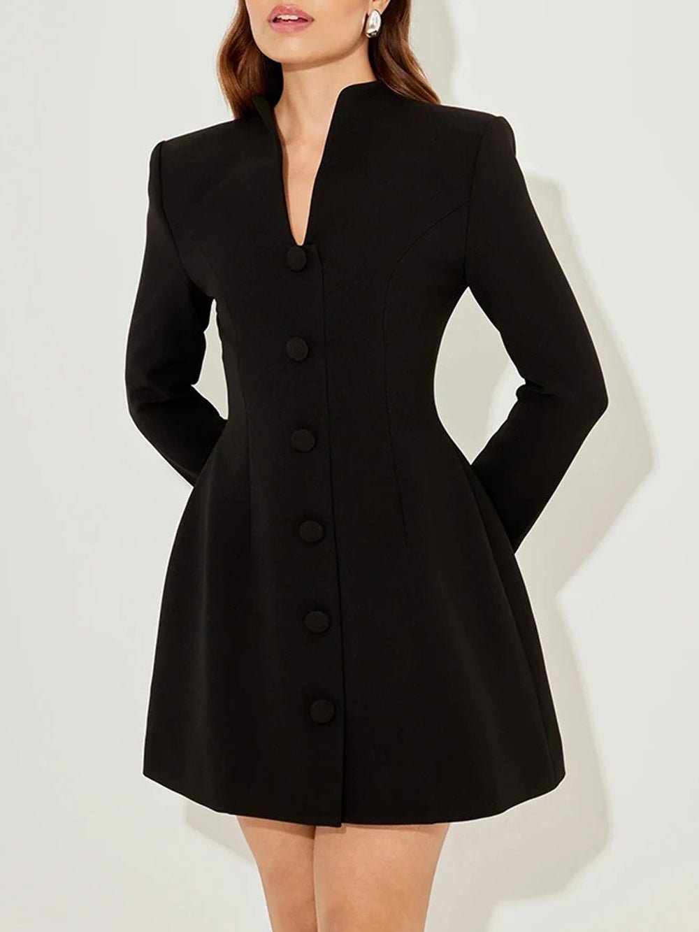 Vivienne Tailored Collar Mini Dress - Fashion Pov