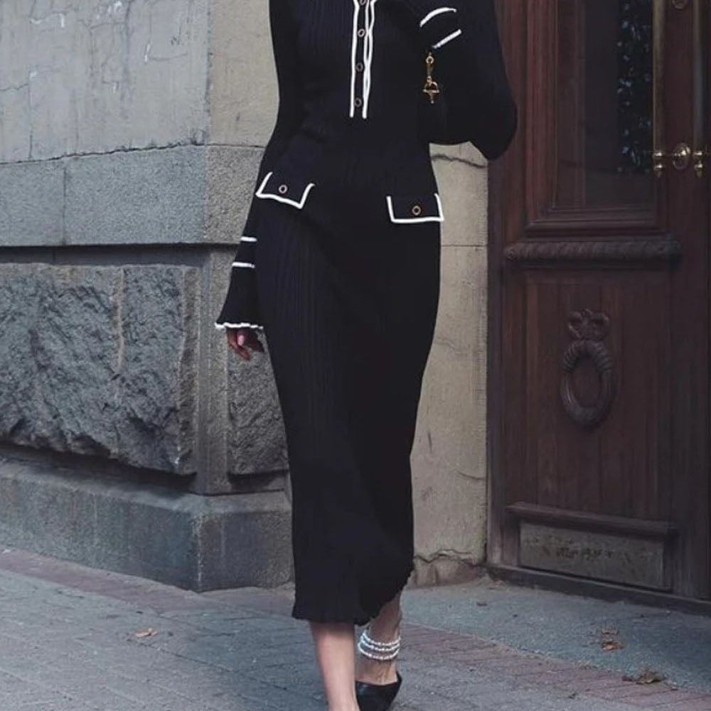 Willow Knitted Slim Maxi Dress - Fashion Pov