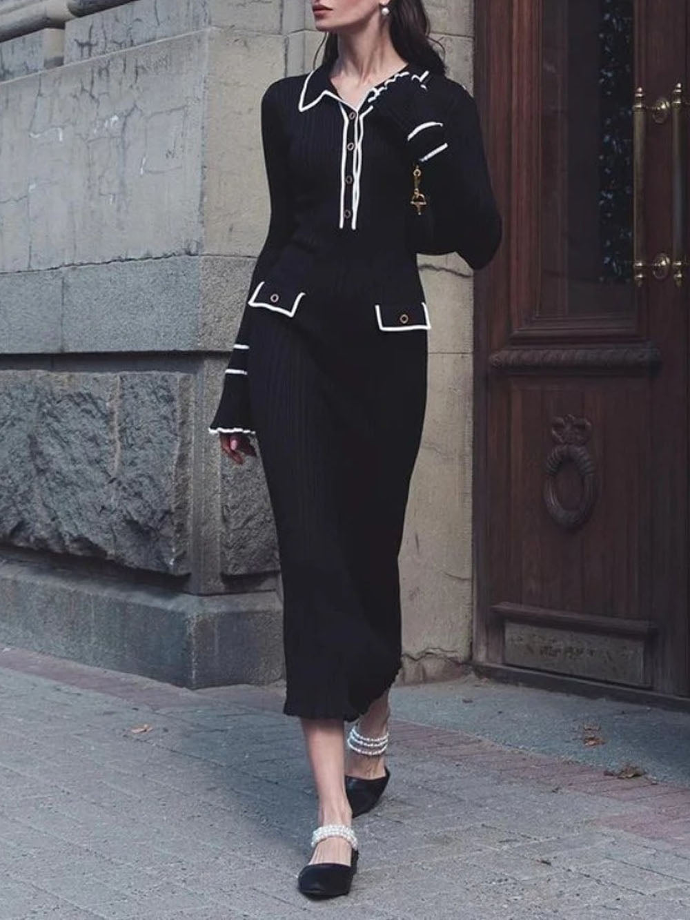 Willow Knitted Slim Maxi Dress - Fashion Pov