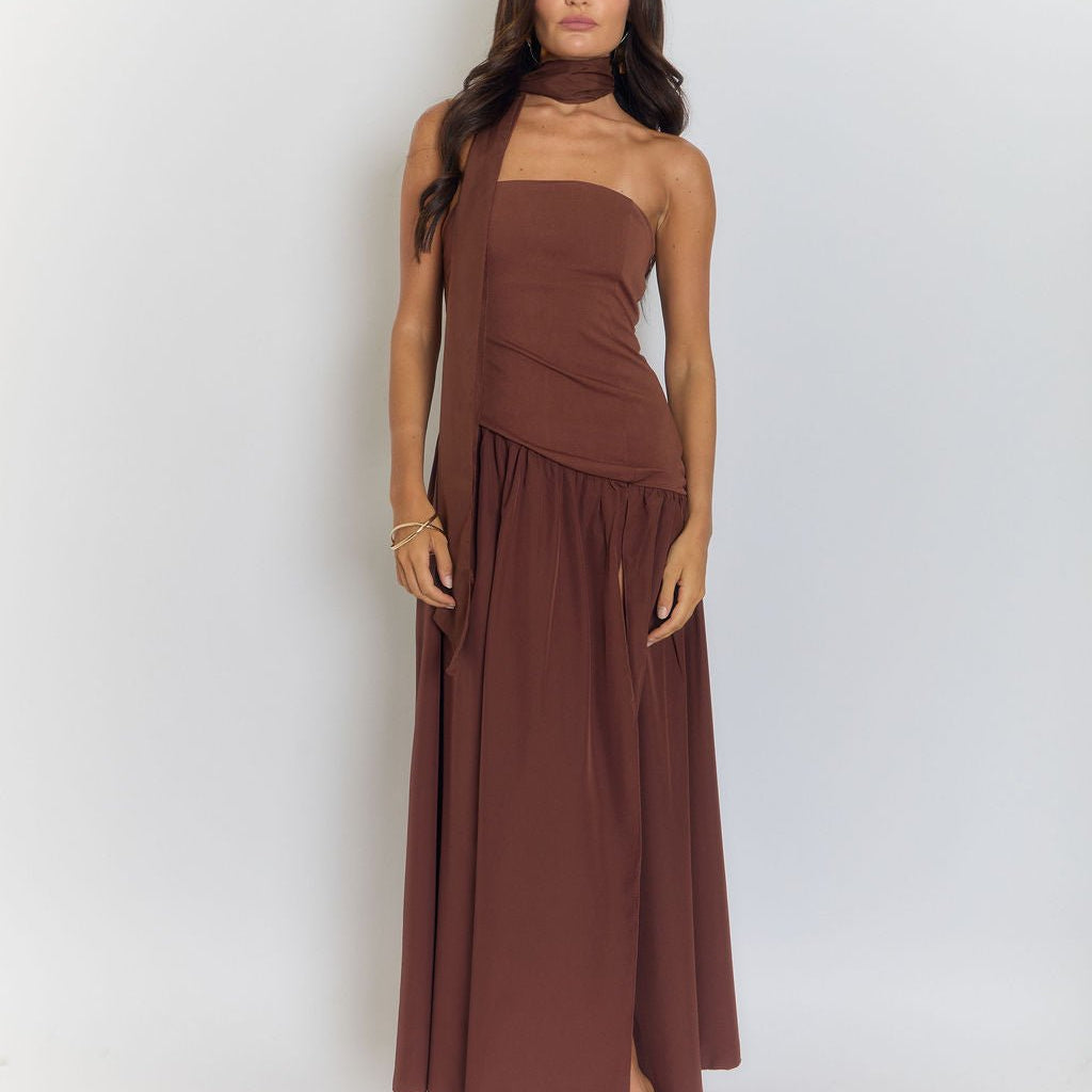 Wren Slim Ribbon Maxi Dress - Fashion Pov
