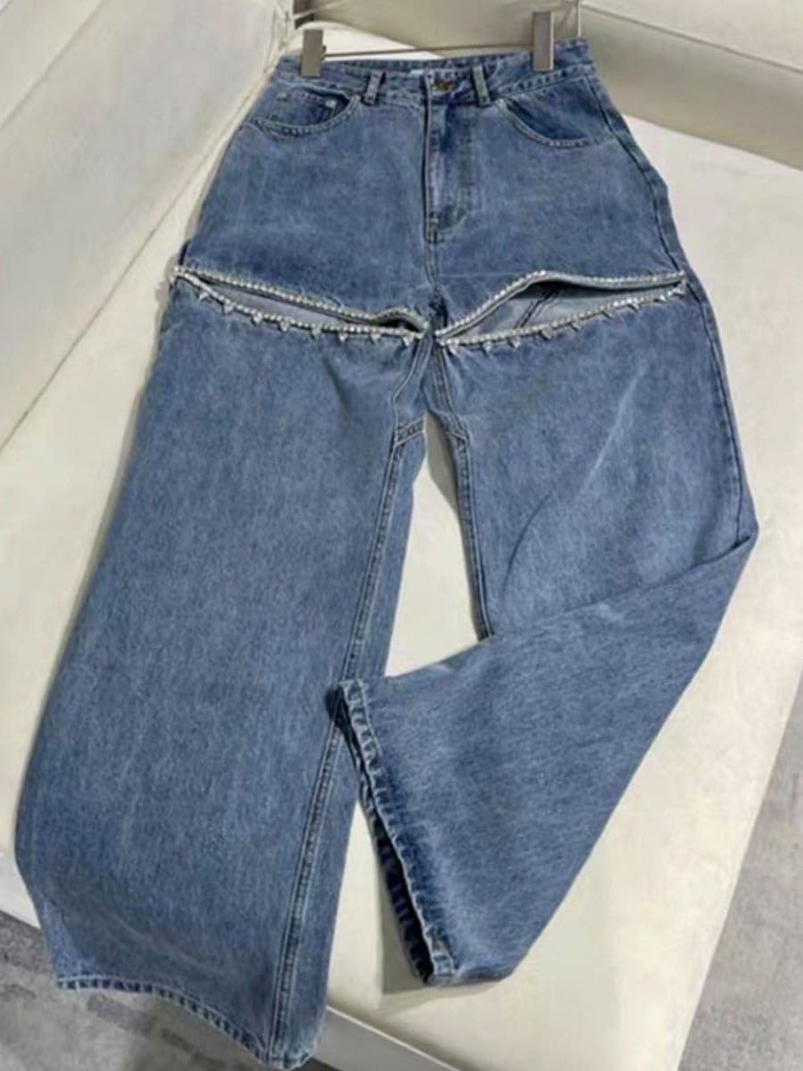 Abigail Hollow Out Jeans Pant - Fashion Pov