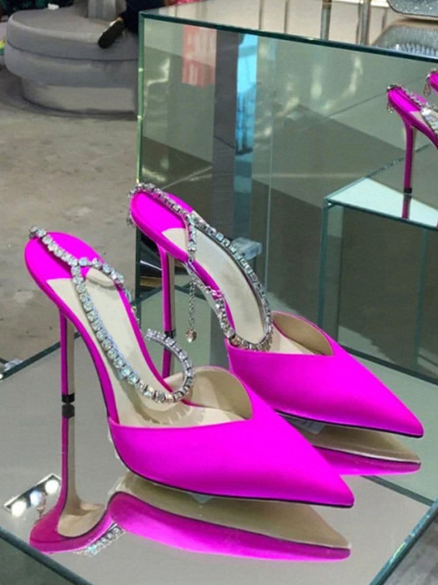 Ankle Rhinestone Heel - Fashion Pov