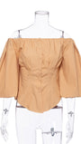 Clara Off Shoulder Lantern Sleeve Top - Fashion Pov