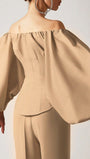 Clara Off Shoulder Lantern Sleeve Top - Fashion Pov