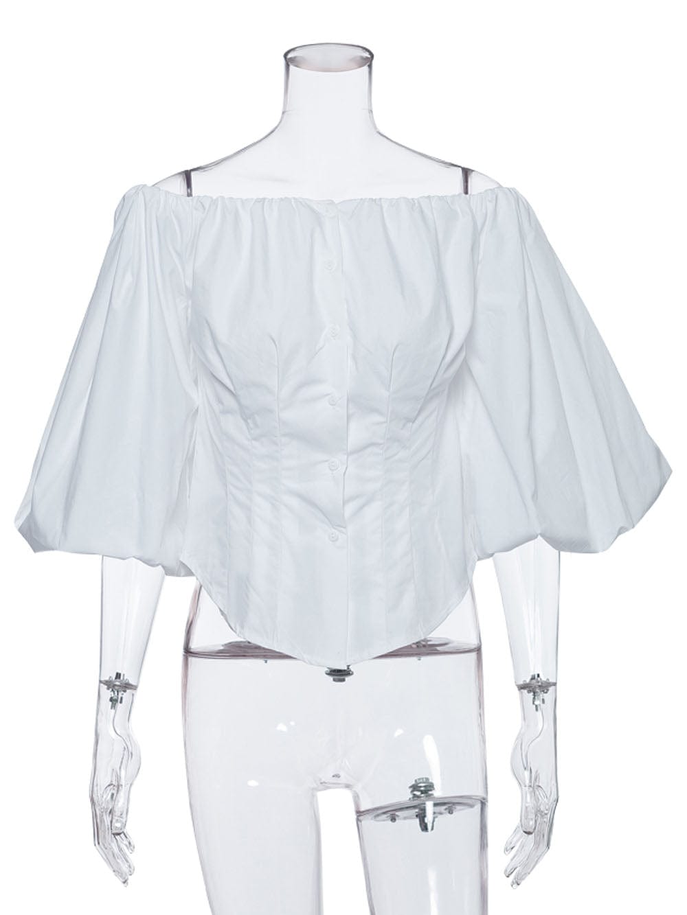 Clara Off Shoulder Lantern Sleeve Top - Fashion Pov