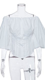 Clara Off Shoulder Lantern Sleeve Top - Fashion Pov