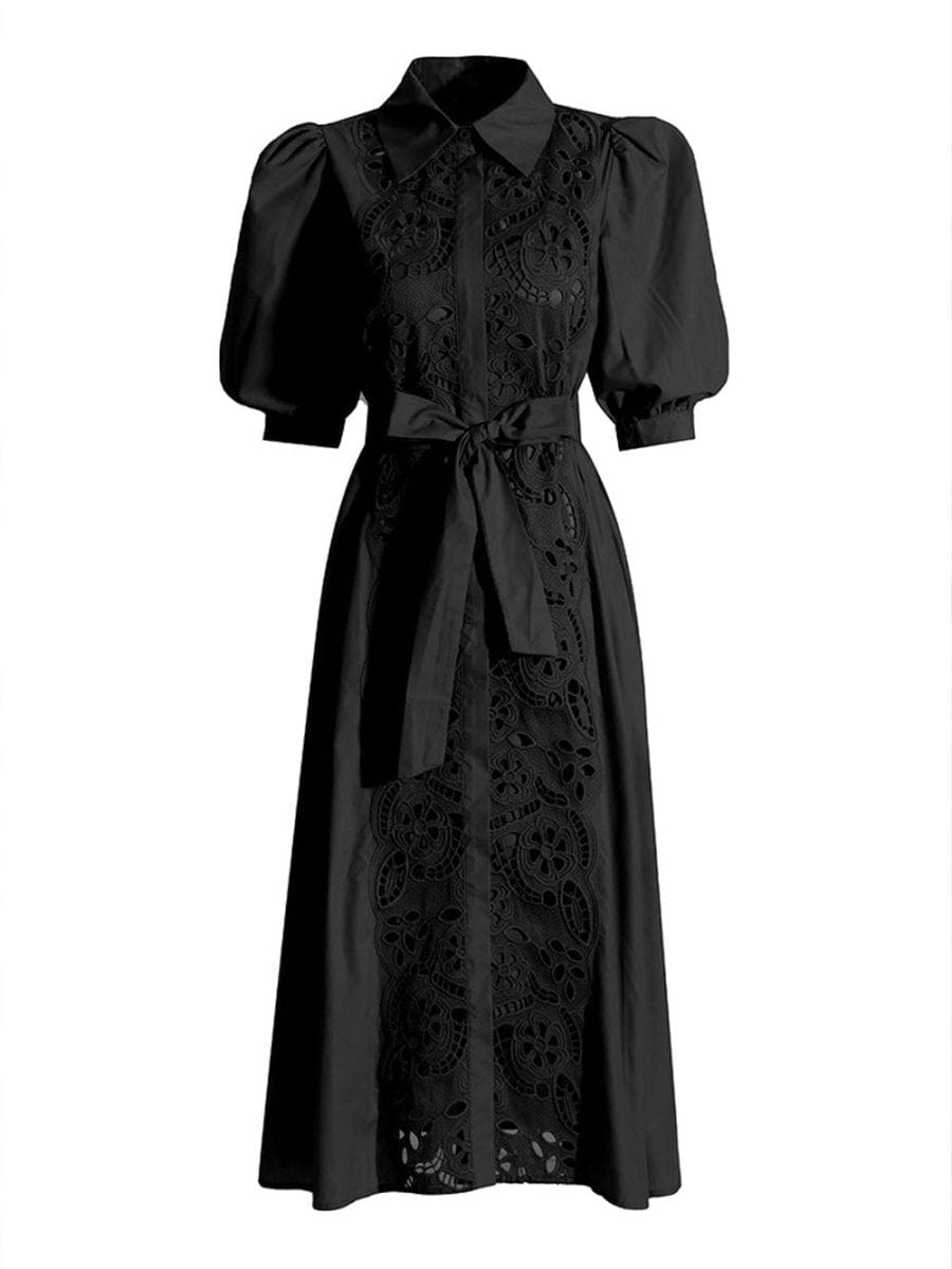 Evelyn Lace Midi Dress - Fashion Pov