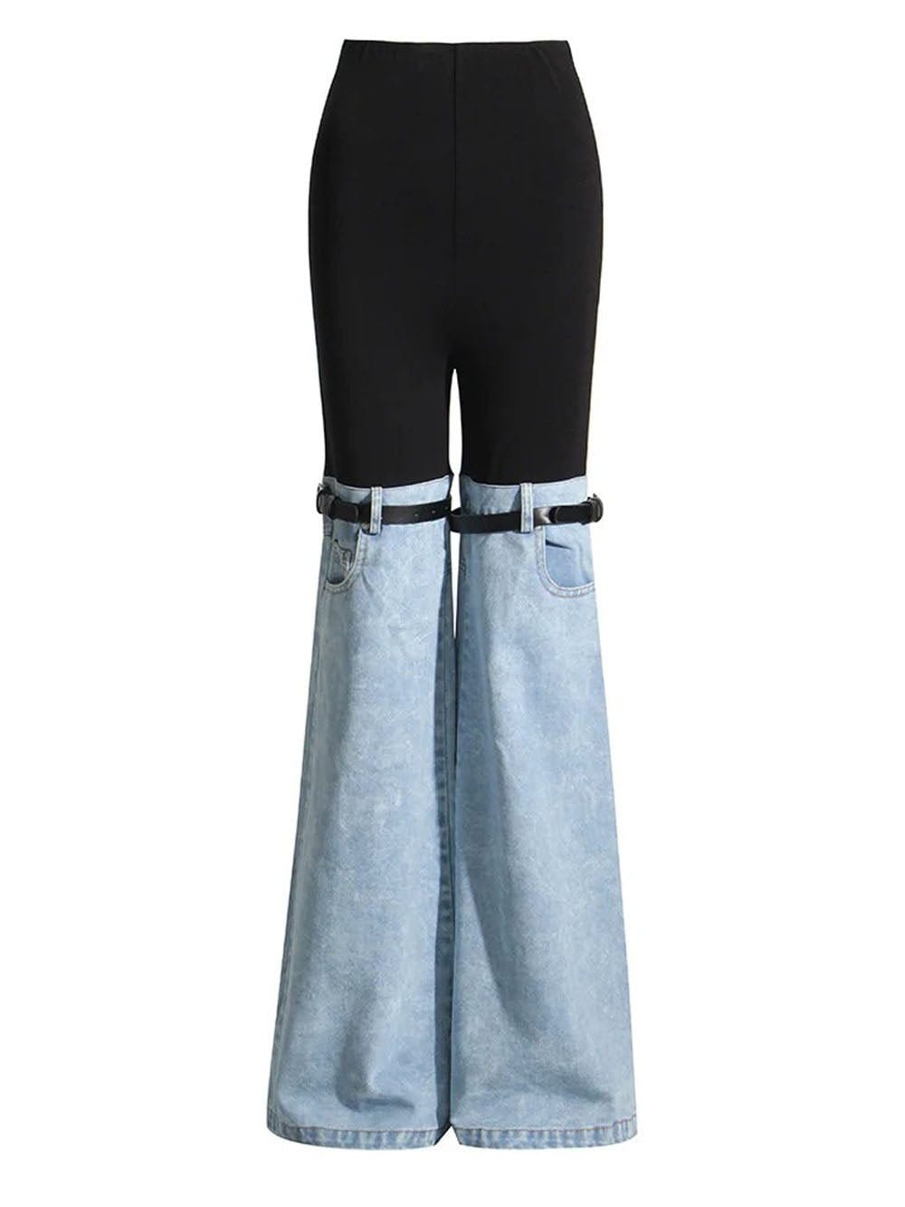 Mansi Denim Hit Wide Leg Pants - Fashion Pov