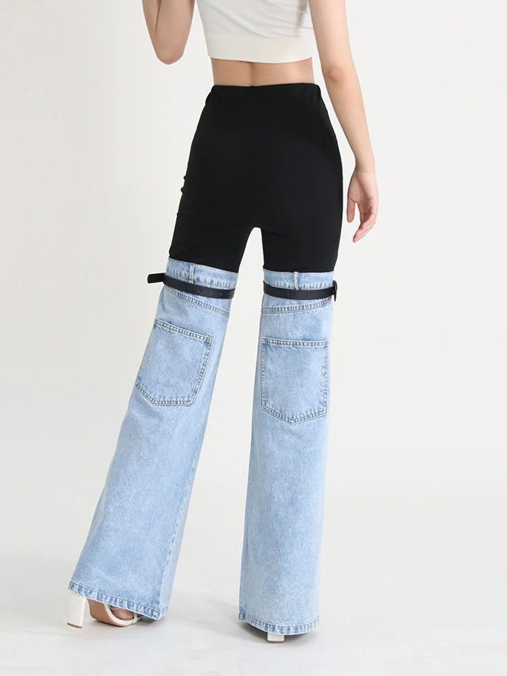 Mansi Denim Hit Wide Leg Pants - Fashion Pov