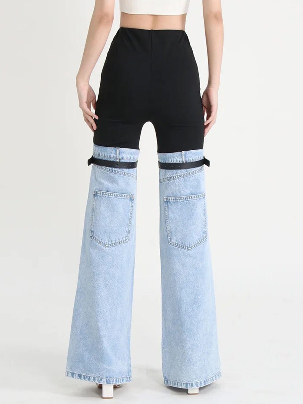 Mansi Denim Hit Wide Leg Pants - Fashion Pov