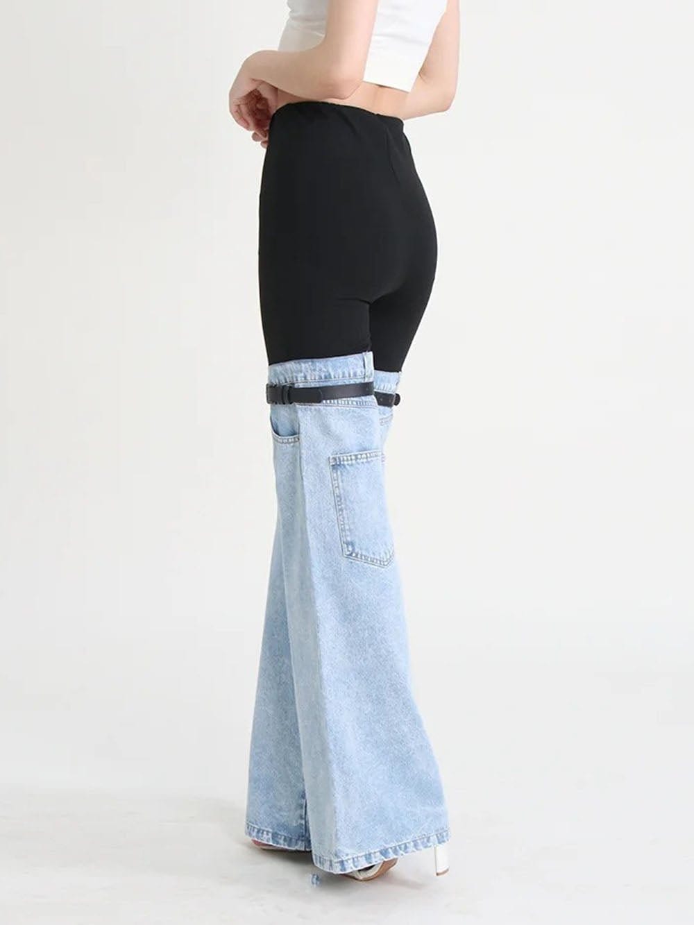 Mansi Denim Hit Wide Leg Pants - Fashion Pov