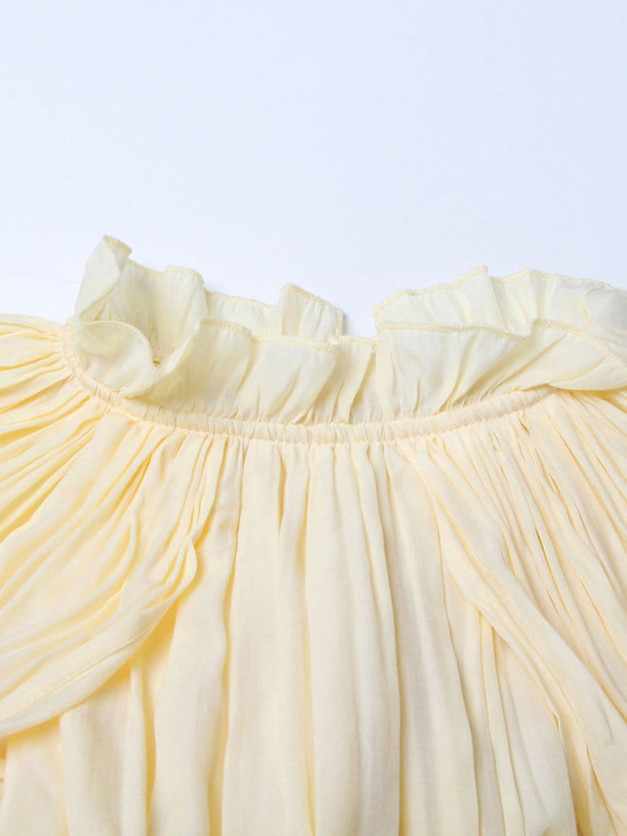 Naomi Ruffle Midi Dress - Fashion Pov