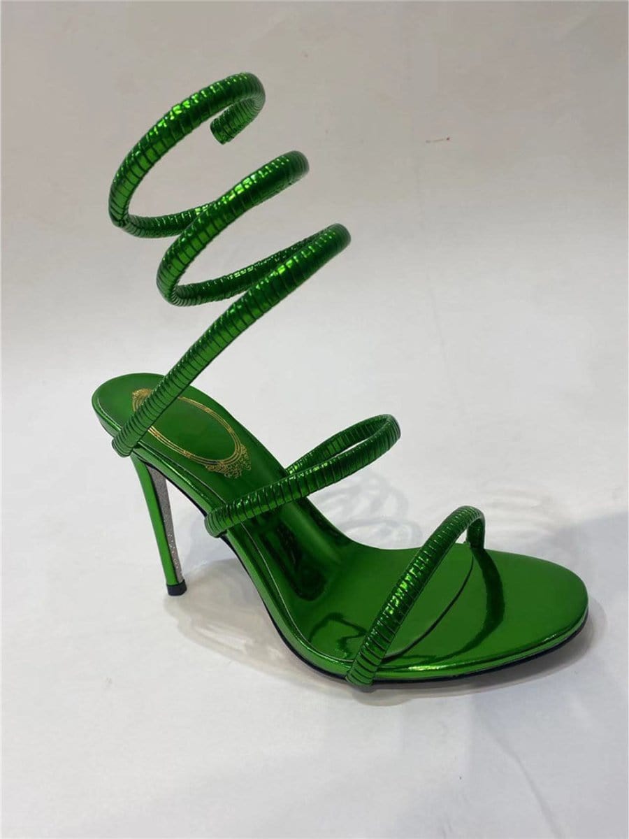 Nia Ankle Snake Strap Heel - Fashion Pov