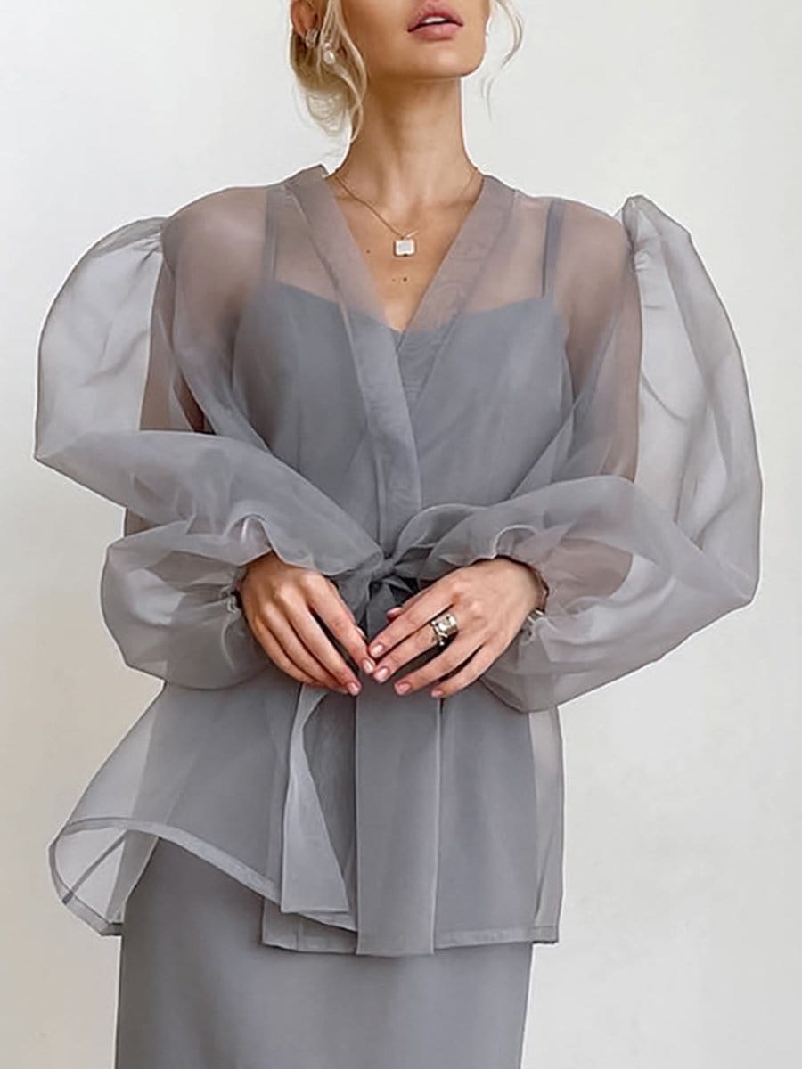 Talia V Neck Long Sleeve Top - Fashion Pov