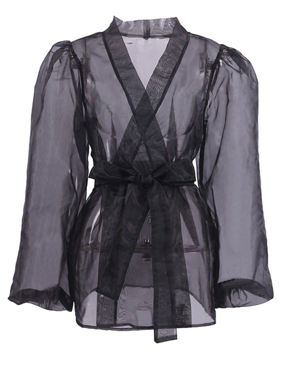 Talia V Neck Long Sleeve Top - Fashion Pov