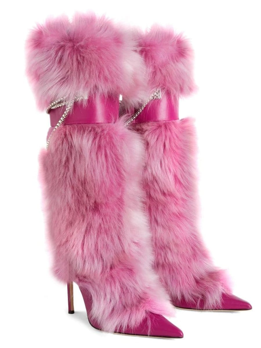 Zoe Toe Knee Leather Buckle Boot - Fashion Pov